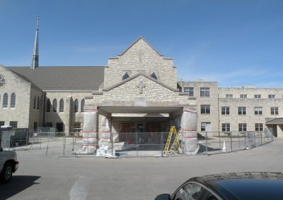 Fresh exterior and columns for a church in progress