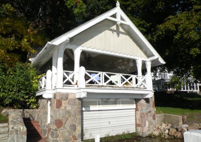 the before shot of a boat house remodel