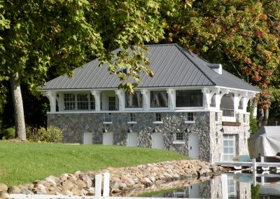 Two story screened in boat house