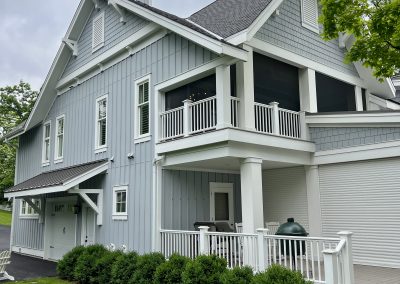 The exterior and double decker deck sat one of our custom houses.