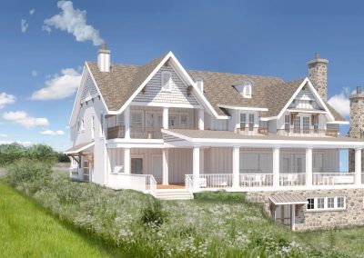 digital rendering of a large prairie house