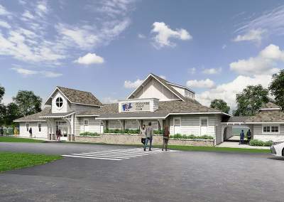 Digital render of Pewaukee yacht club