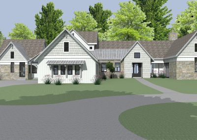 Digital render of exterior of a home